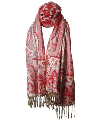 Vera pashmina sjaal met ornamentpatroon