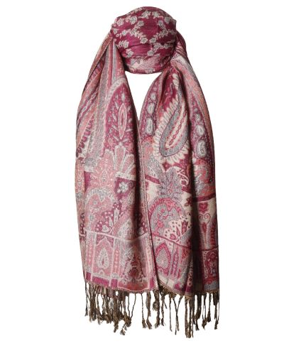 Vera pashmina sjaal met ornamentpatroon