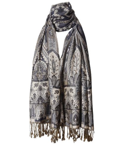 Vera pashmina sjaal met ornamentpatroon