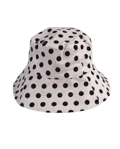 Witte zonnehoed met stippen 