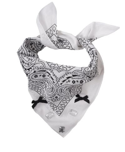 Jackie – Witte bandana met strikjes
