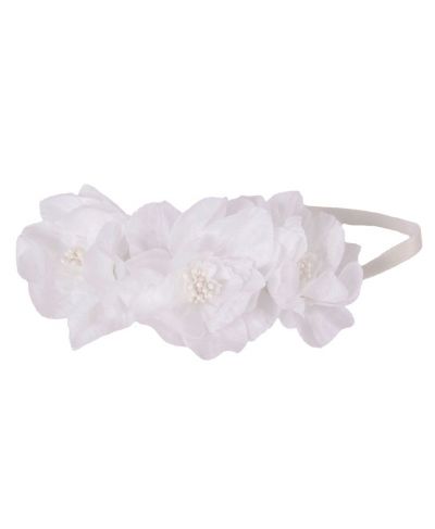 Witte haarband met bloemen