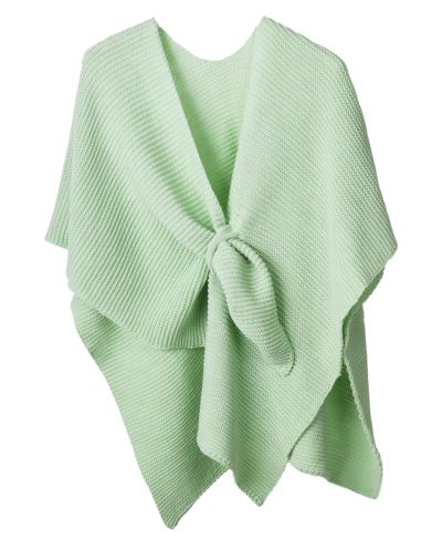 Alpaca-blend in saliegroen omslagdoek met lus