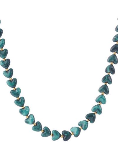 Hartjes kralenketting met marmer effect