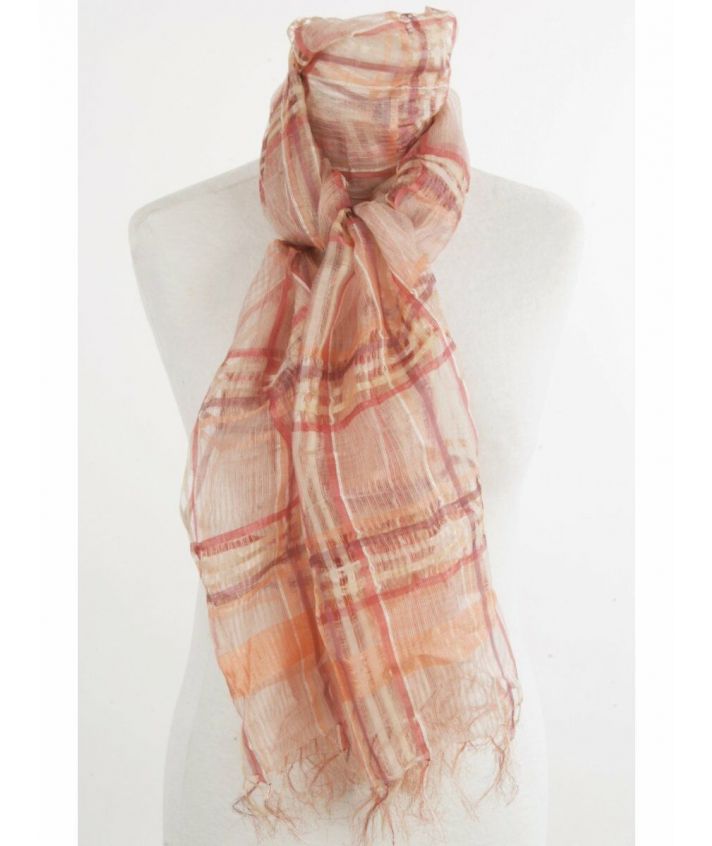 ,,,,,,,Organza sjaal met ruitpatroon