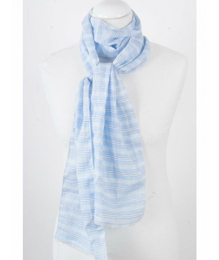 ,,,,,,Gestreepte linnen shawl licht jeans-offwhite,Gestreepte linnen shawl licht jeans-offwhite