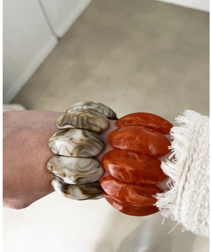 Statement armbanden met marmerlook
