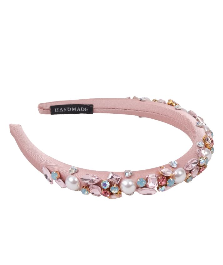 Diadeem met strass-steentjes oudroze