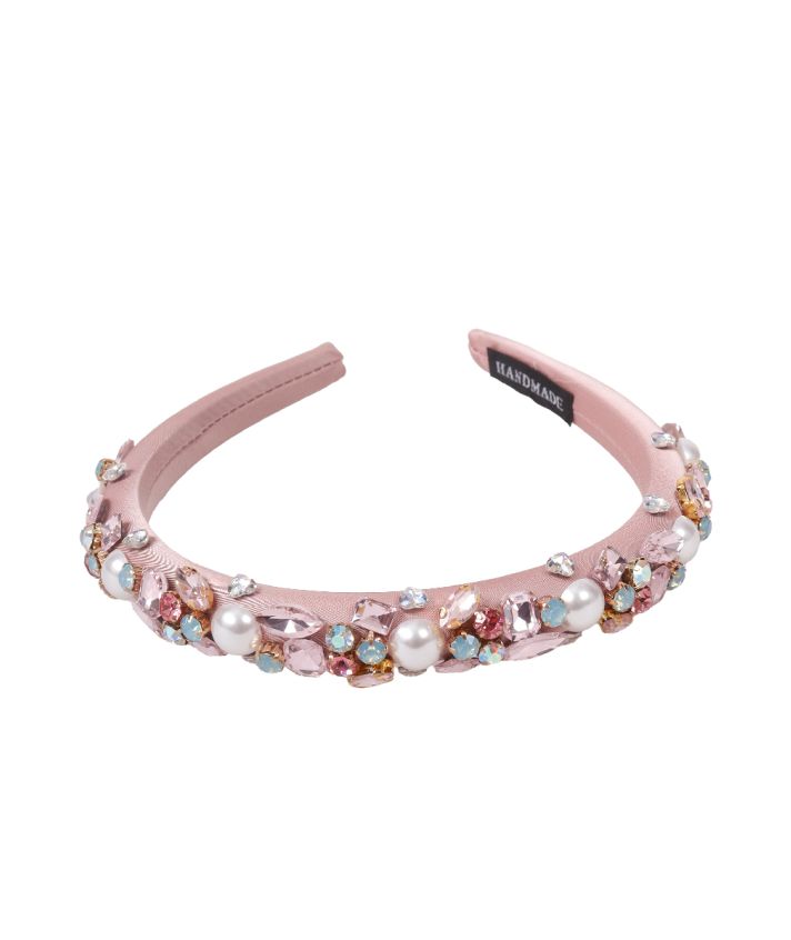 Diadeem met strass-steentjes oudroze