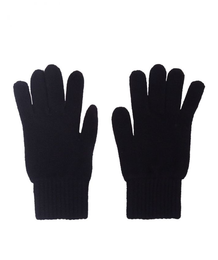 Fijn gebreide marineblauwe 100% kasjmier handschoenen