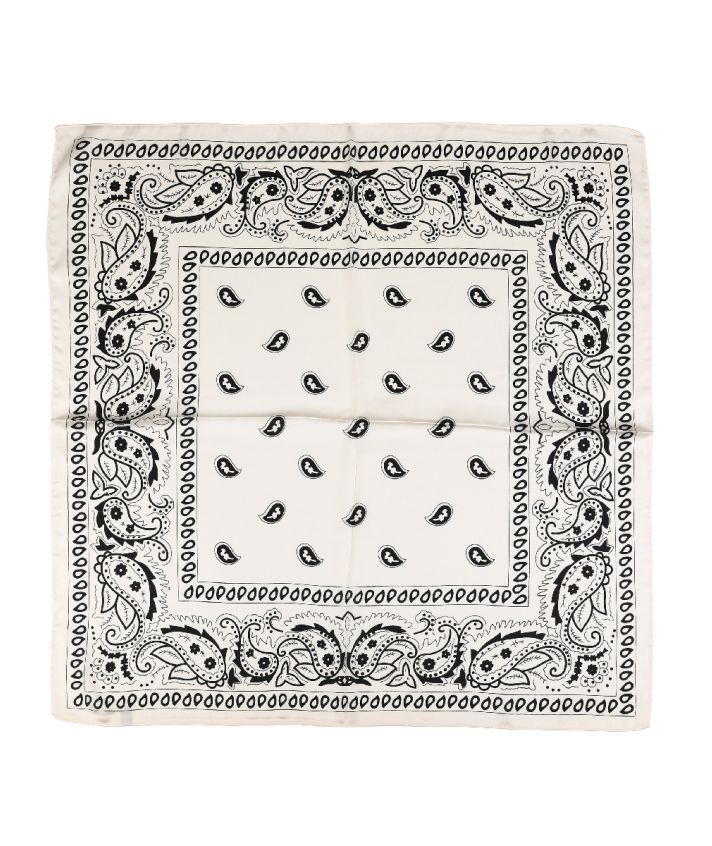 Vierkant satijn sjaaltje met bandana print