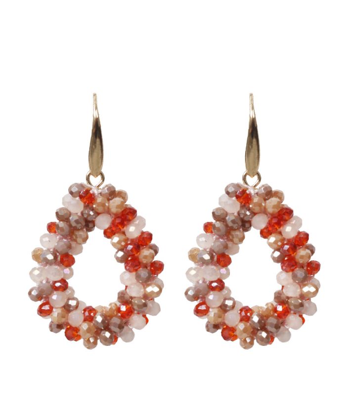 Ella oorbellen in oranje-beige