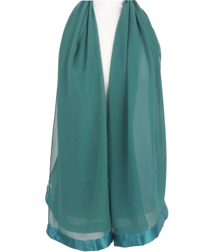 Emerald groene crêpe voile stola