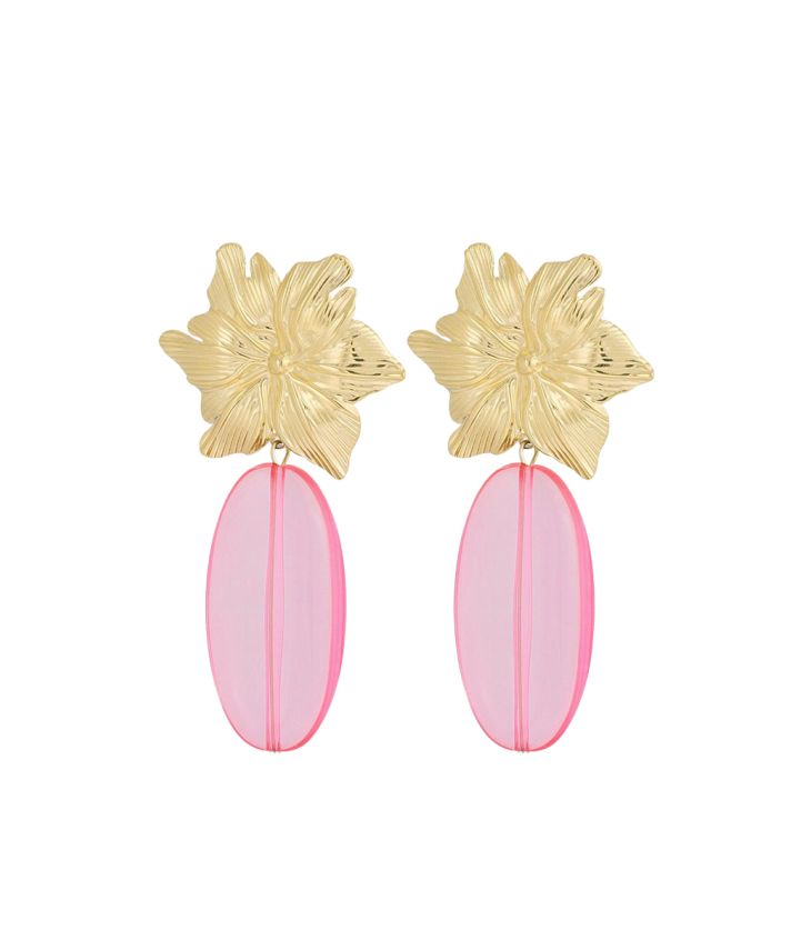 Oorhangers met bloem 
