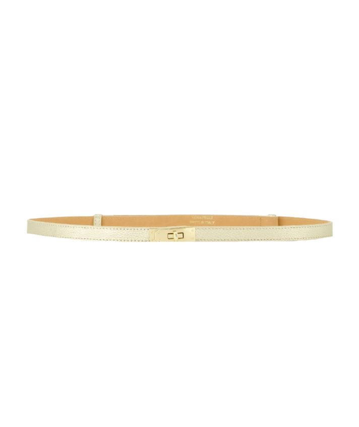 Luna leren riem in goud