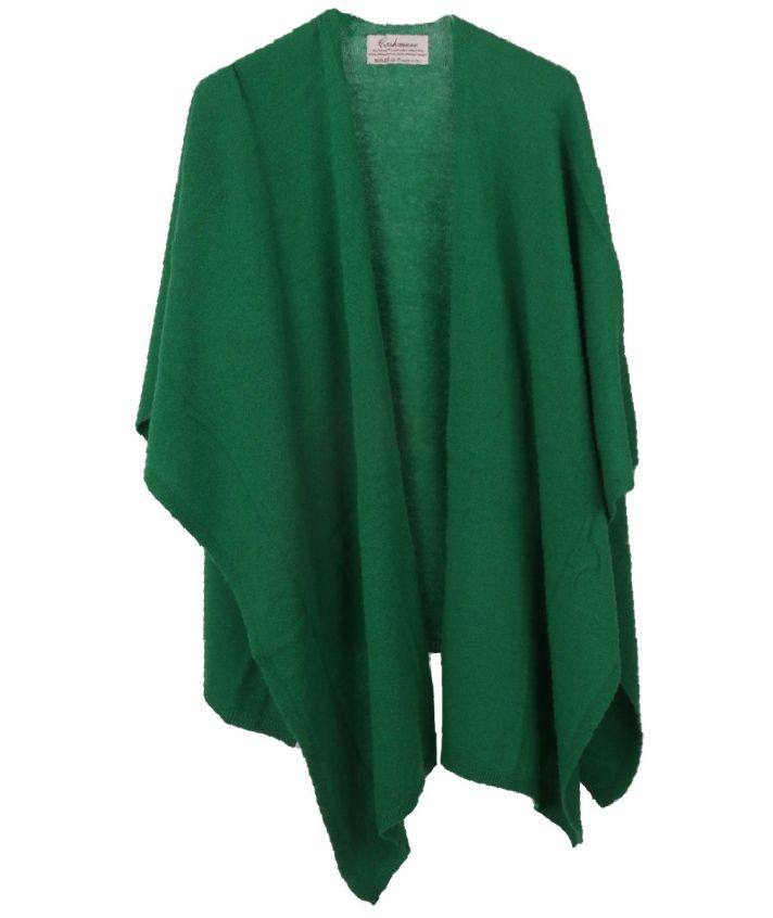 Kasjmier-blend omslagdoek in biljartgroen