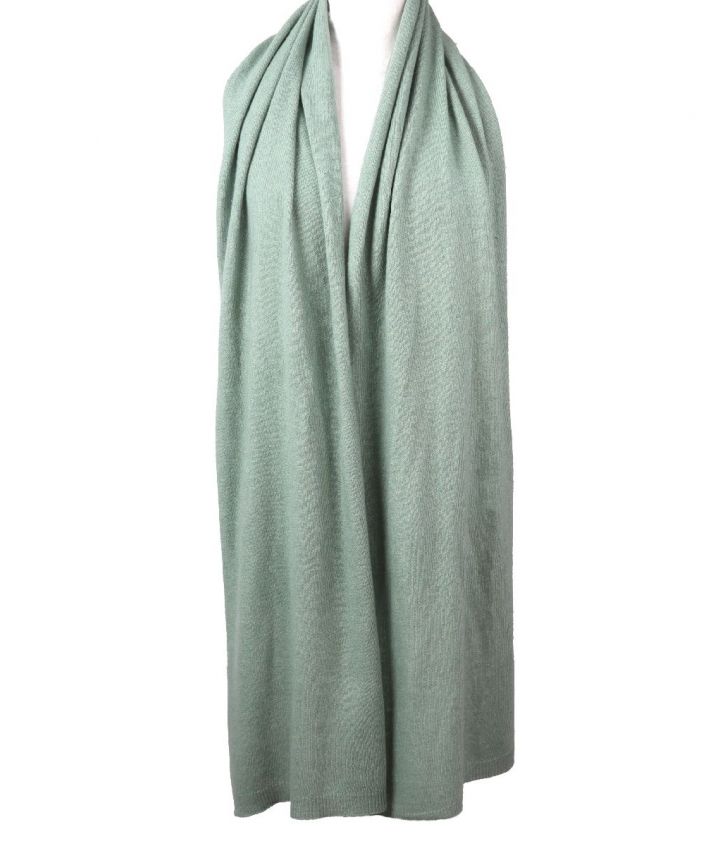 Kasjmier-blend sjaal in jadegroen