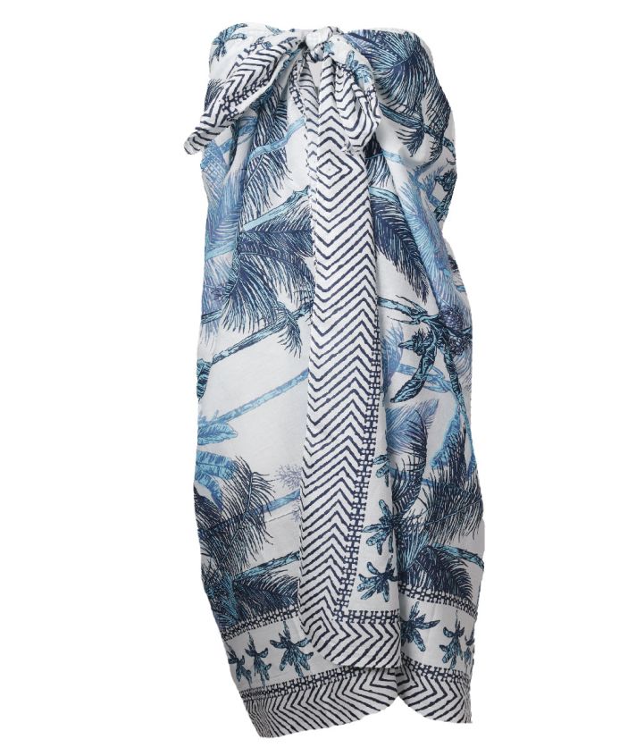 Lesley pareo met palmbomen print