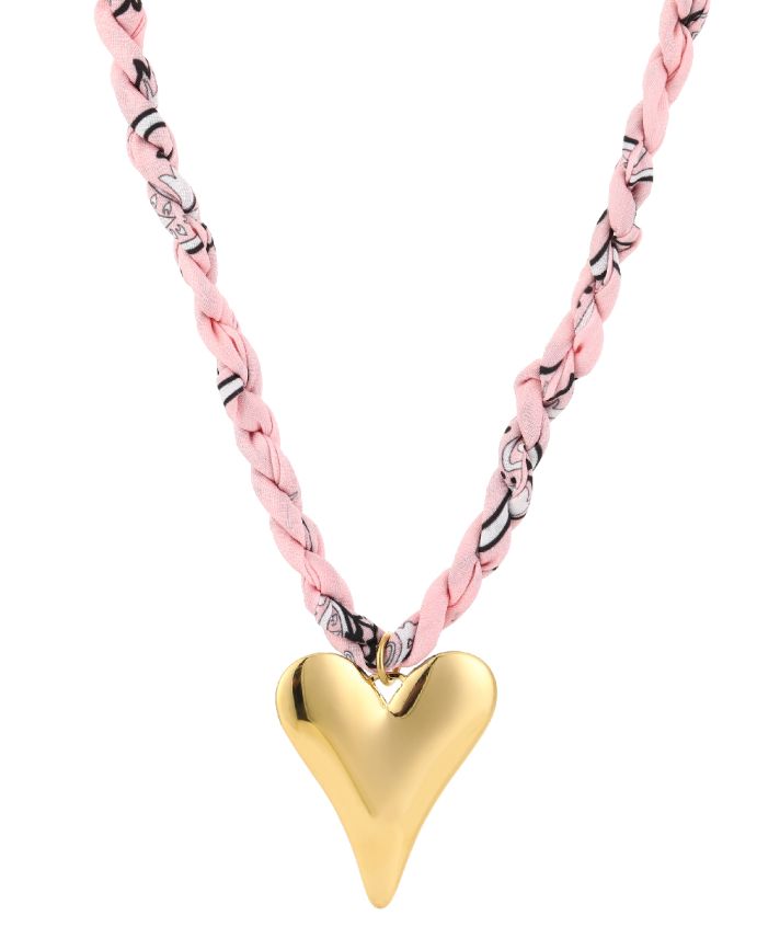 Bandana ketting met XL hart