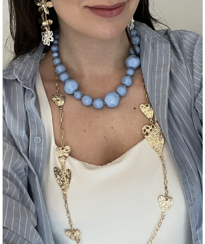 Chloe Kralenketting in blauw