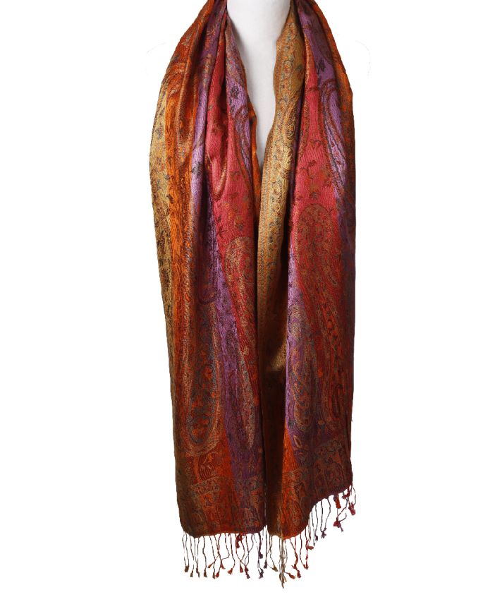Kleurrijke zijde pashmina sjaal