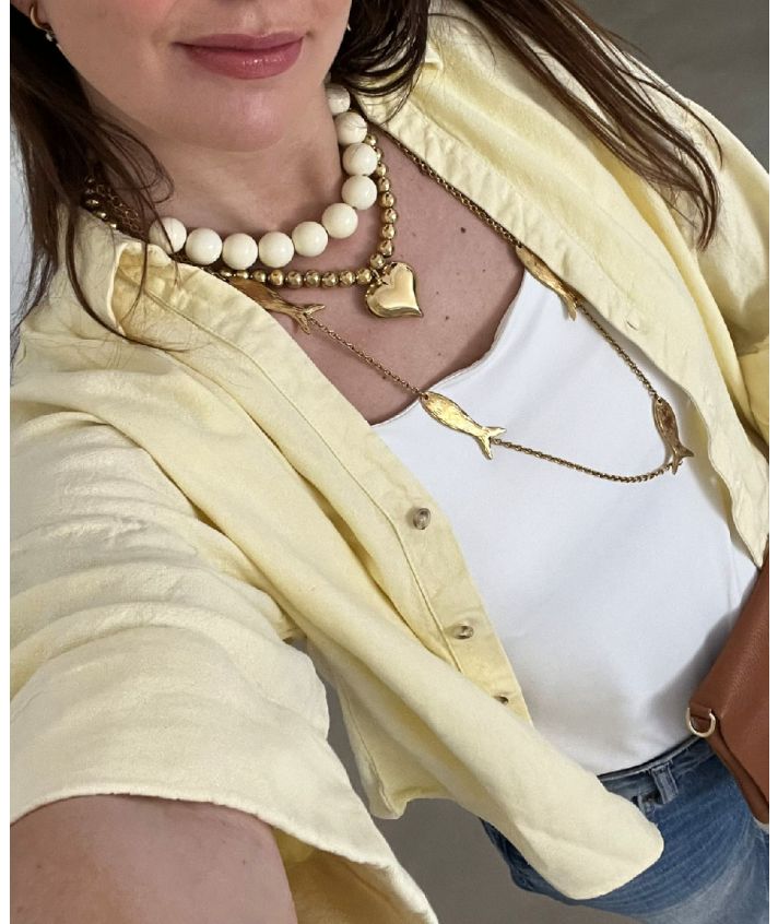 Lange ketting met visjes