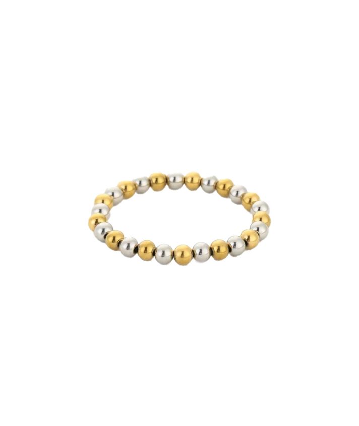 Lauri – zilver en gouden bolletjesarmband 