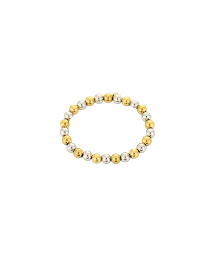 Lauri – zilver en gouden bolletjesarmband 