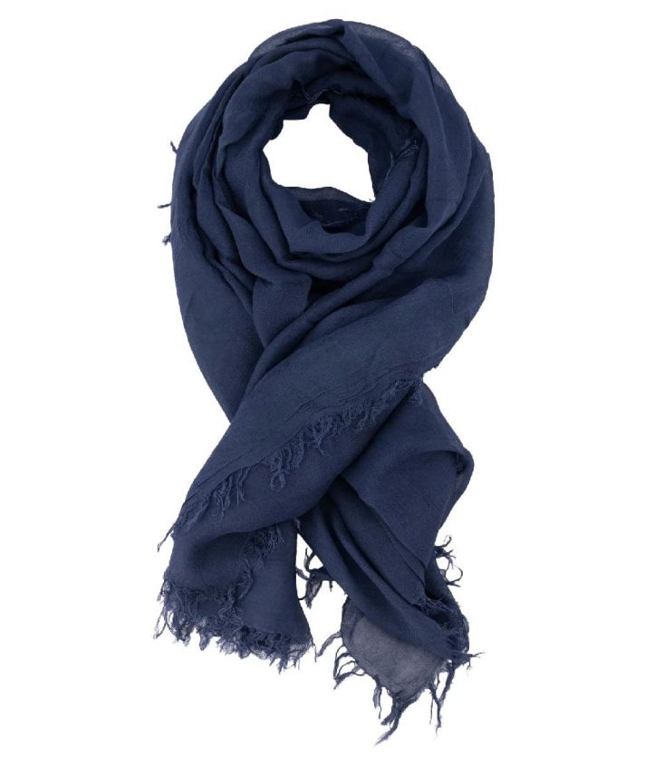 Donkerblauwe sjaal van 100% bamboe