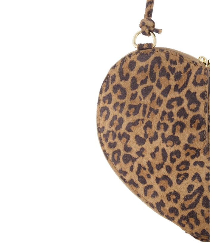 Abby hartvormige crossbodytas in luipaardprint