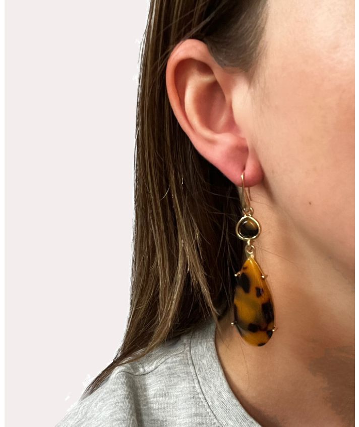 Leopard oorbellen hangers