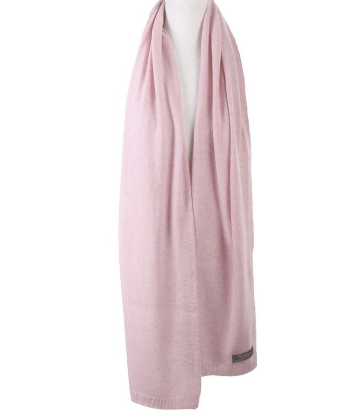 Kasjmier-blend sjaal in lichtroze