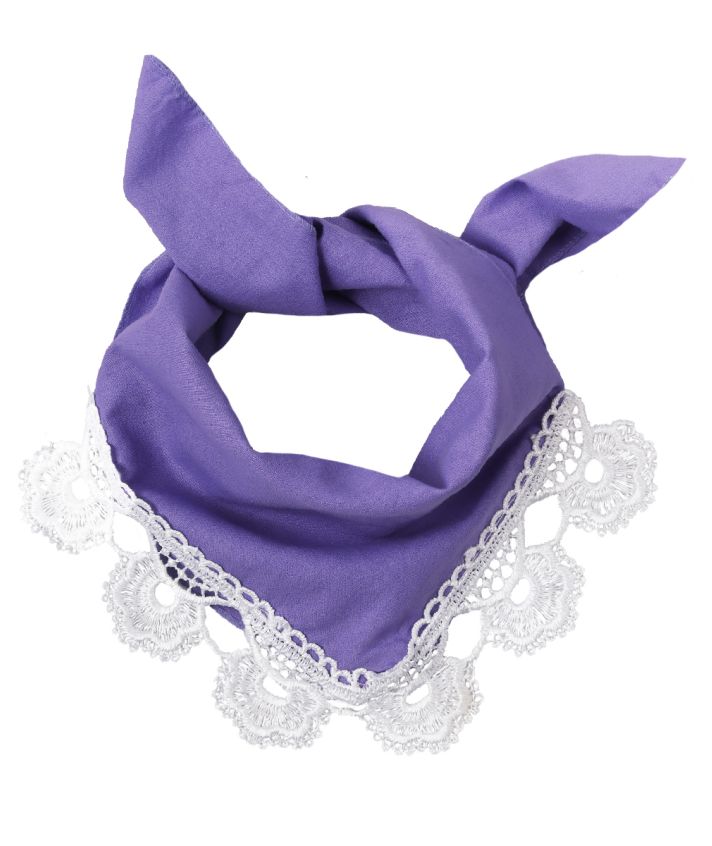 Jessy – Lila bandana met kant