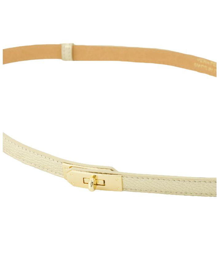 Luna leren riem in goud