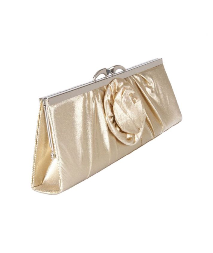 Lurex gouden avondtasje met roos