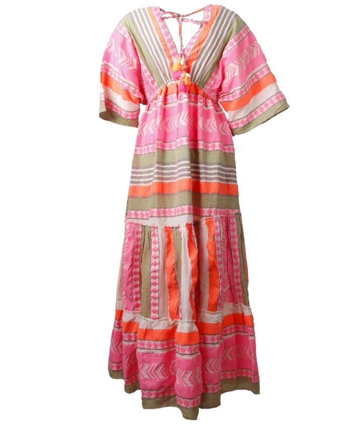 Maxi-jurk met aztekenpatroon
