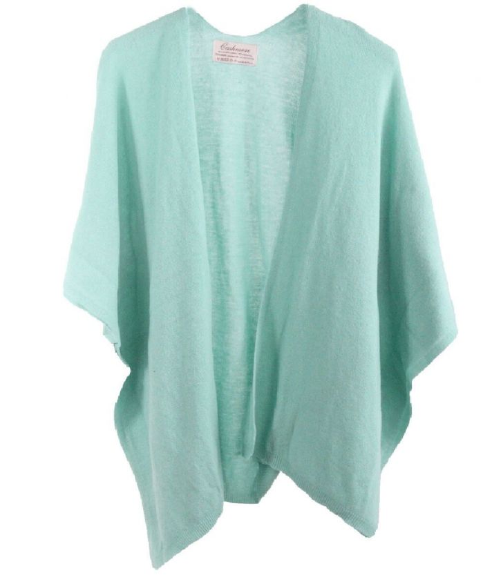 Mintgroene kasjmier-blend omslagdoek 