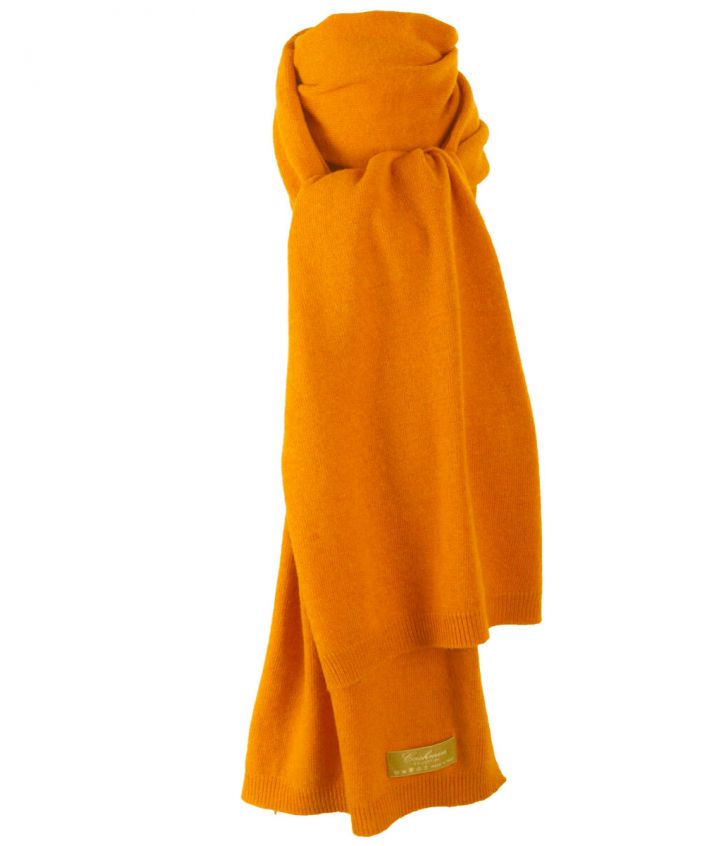 Oranje kasjmier-blend sjaal