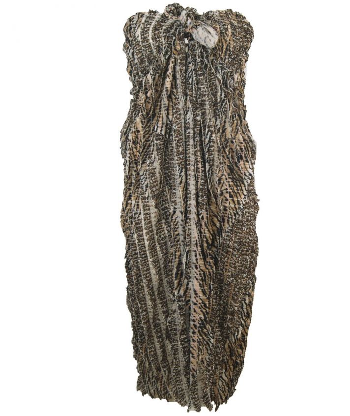 Sarong met ruches en panterprint