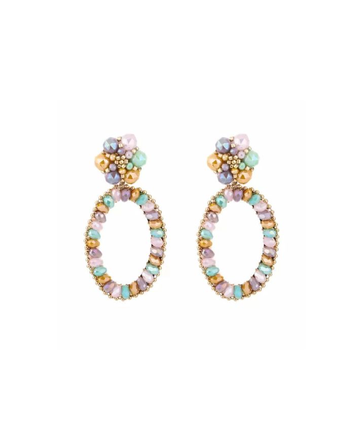 Kelly statement oorbellen in pastelkleuren