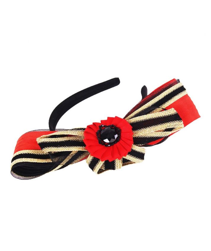 Rode diadeem met grote strik