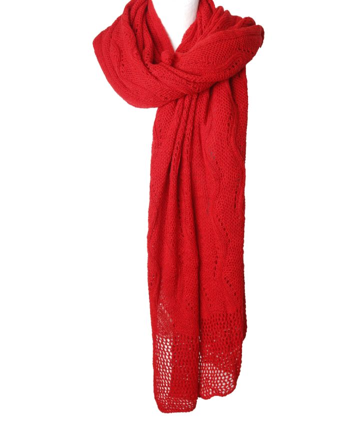 Claire Omslagdoek – gehaakt in rood