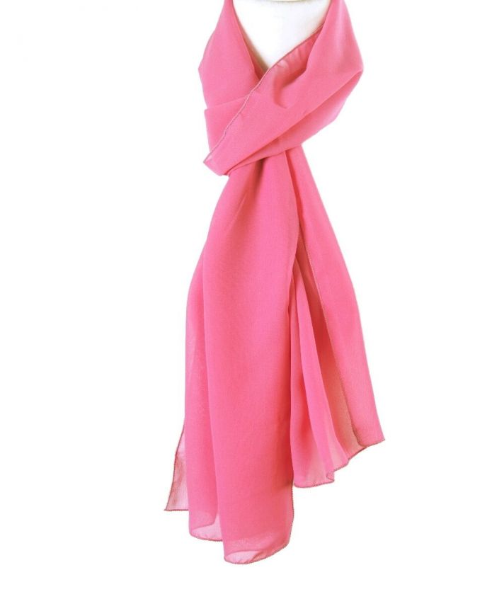 Zuurstok roze voile crêpe sjaal