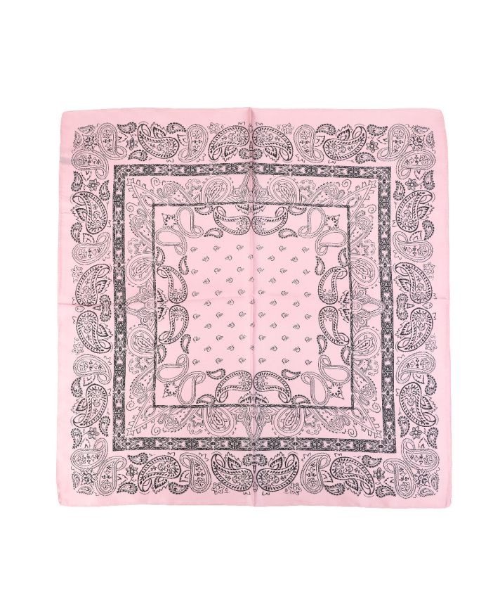 Vierkant satijn sjaaltje met bandana print