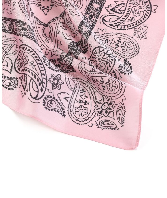 Vierkant satijn sjaaltje met bandana print