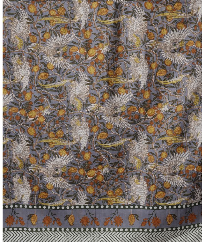 Sarong in grijs met vogel print