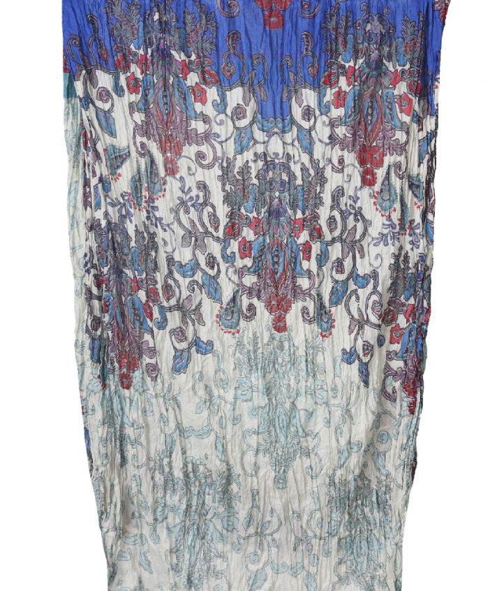Katoenen jadegroene sjaal met paisley print