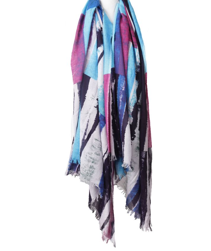 Sjaal met abstracte print