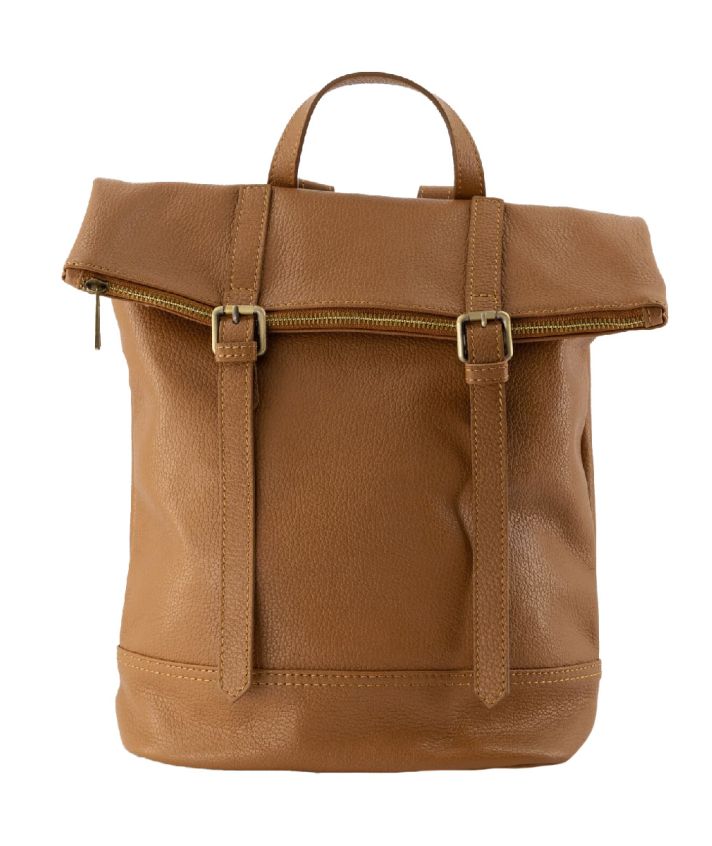 Elza lederen rugtas in Cognac