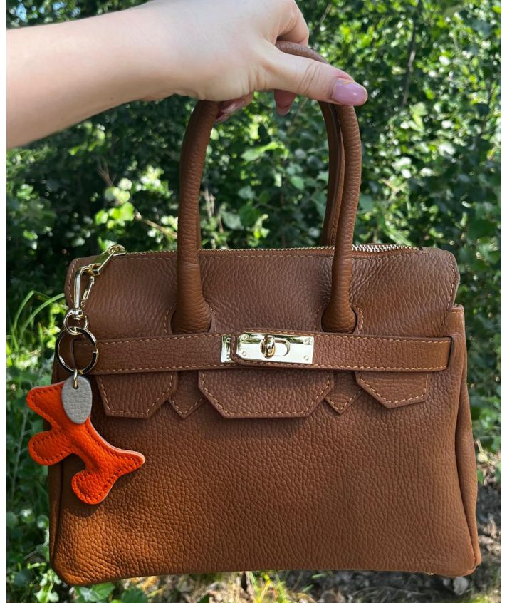 Tashanger hondje – Grain Leer in oranje